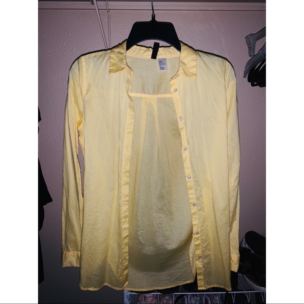 Yellow Button-down